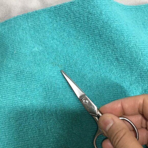 Glenmuir Sweater Mens Extra Large 46 Teal V Neck Lambswool Made in Scotland - Picture 12 of 13